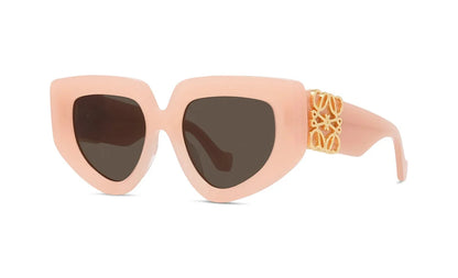 LOEWE LW40154U Women’s Oversized Sunglasses Shiny Pink/Brown