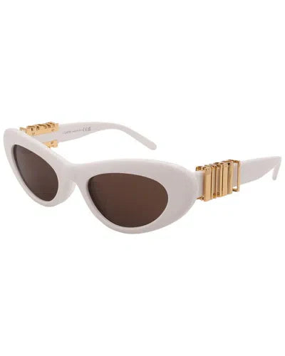 LOEWE LW40156U Women’s Cat Eye Sunglasses Ivory/Brown