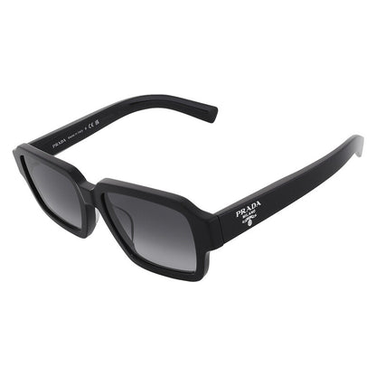Prada PR 02ZS Black Grey Gradient Oversized Square Sunglasses - Unisex
