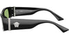 Gafas de sol rectangulares Versace para hombre, negras y plateadas con lentes verdes – VE4476U GB1/2 55
