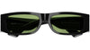 Gafas de sol rectangulares Versace para hombre, negras y plateadas con lentes verdes – VE4476U GB1/2 55