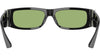 Gafas de sol rectangulares Versace para hombre, negras y plateadas con lentes verdes – VE4476U GB1/2 55
