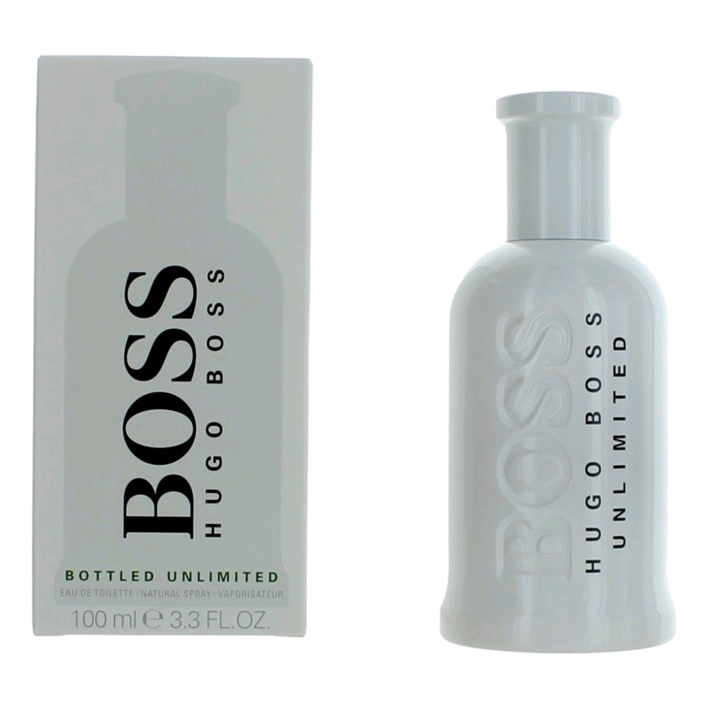 Boss Bottled Unlimited by HUGO BOSS, 3.3 oz EDT Spray for Men
