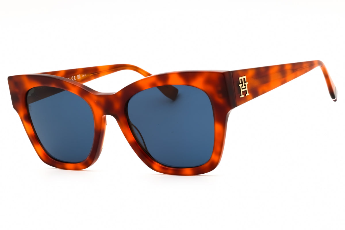 Tommy Hilfiger TH2156/S Cat-Eye Havana Sunglasses with Blue Lenses by PEBBELLS