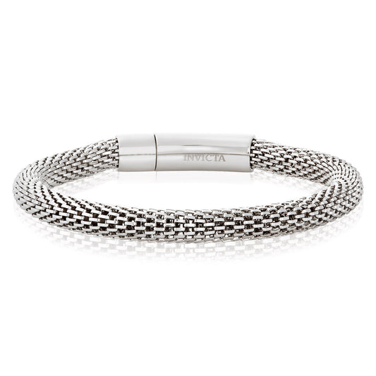 INVICTA Jewelry Men's Steel Mesh ChainCuff Bracelet (6mm) - 8