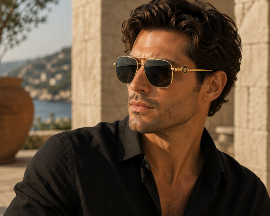 Versace Men’s Pilot Gold Sunglasses – VE2269 1002/87 62
