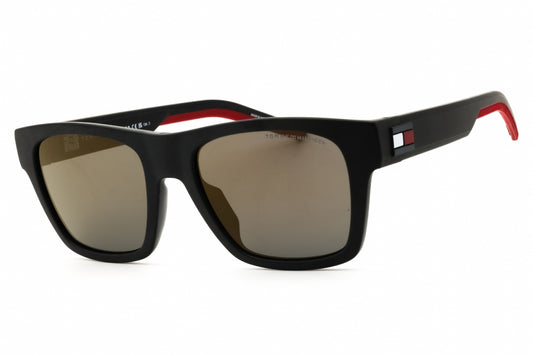 Tommy Hilfiger TH1975/N/S Square Matte Black Sunglasses with Brown Mirror Lenses by PEBBELLS