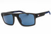 Tommy Hilfiger TH1977/S Rectangular Matte Grey Sunglasses with Blue Lenses by PEBBELLS