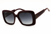Tommy Hilfiger TH2208/S Square Burgundy Sunglasses with Dark Grey Gradient Lenses by PEBBELLS