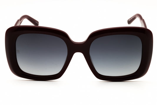 Tommy Hilfiger TH2208/S Square Burgundy Sunglasses with Dark Grey Gradient Lenses by PEBBELLS