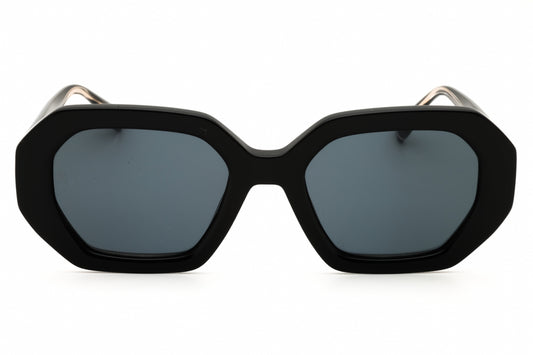 Tommy Hilfiger TH2155/S Rectangular Black Sunglasses with Dark Grey Lenses by PEBBELLS