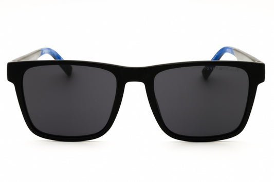 Tommy Hilfiger TH2144/S Square Black/Blue Sunglasses with Grey Lenses by PEBBELLS
