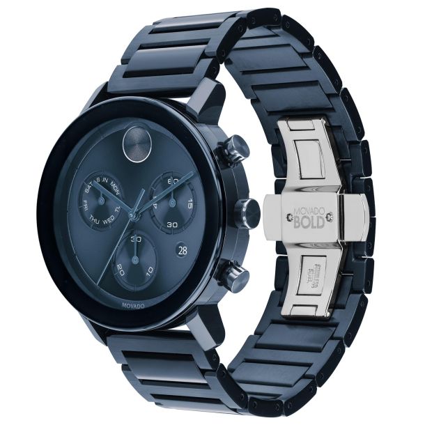 Reloj Cronógrafo de Acero Inoxidable Azul para Hombre Bold 3600683 de MOVADO