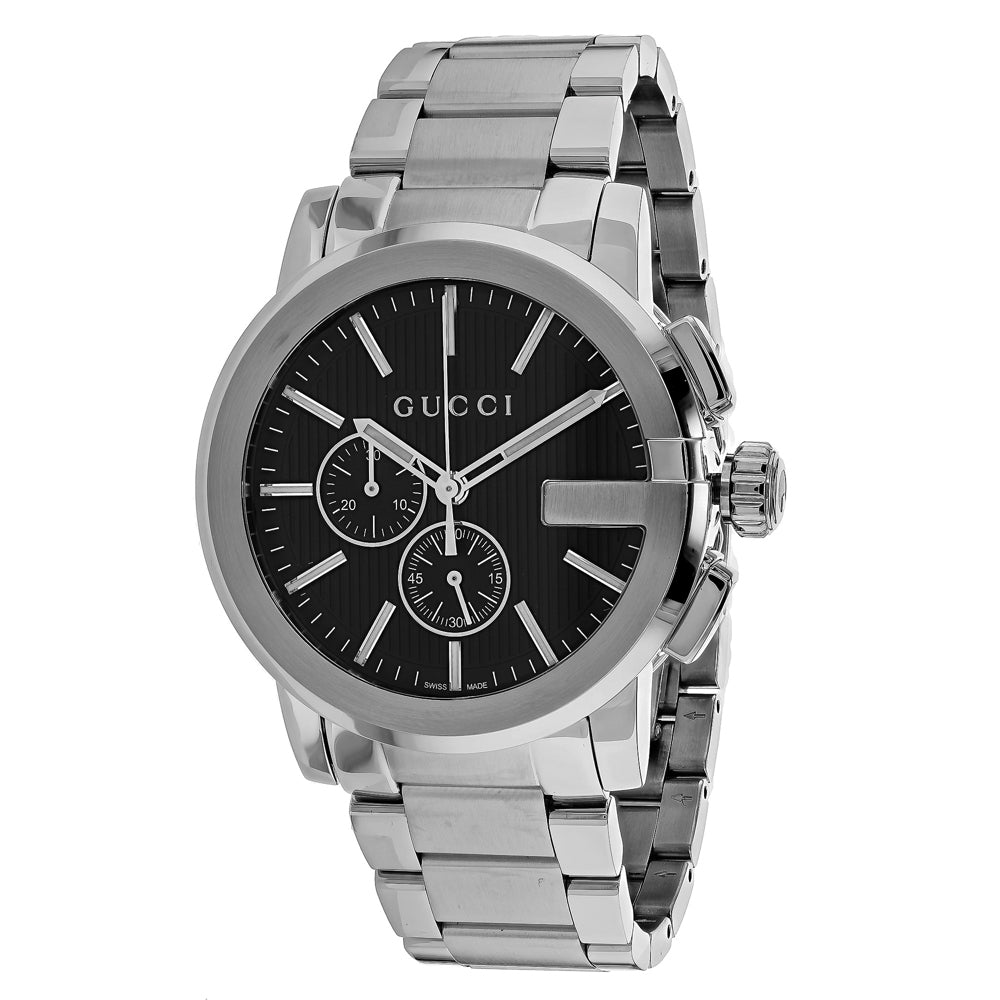 GUCCI G-Chrono YA101204 Reloj de lujo cronógrafo de acero inoxidable negro para hombre